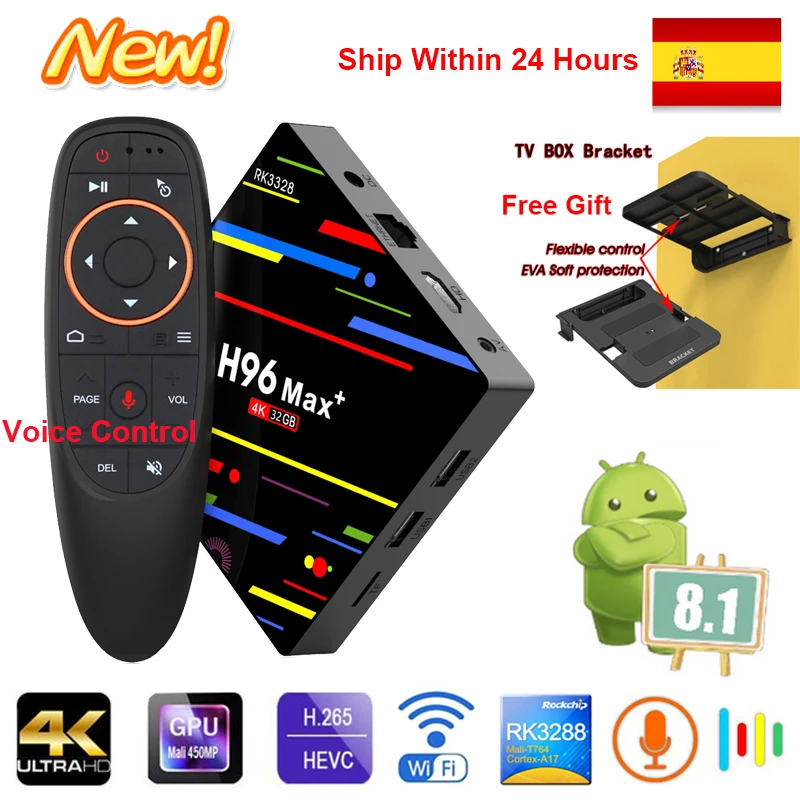 

Smart TV BOX Android 8.1 OS Google Assistant RK3328 4G 32G TV Receiver 4K Wifi Media Player Play Store USB3.0 HDR10 Set top Box