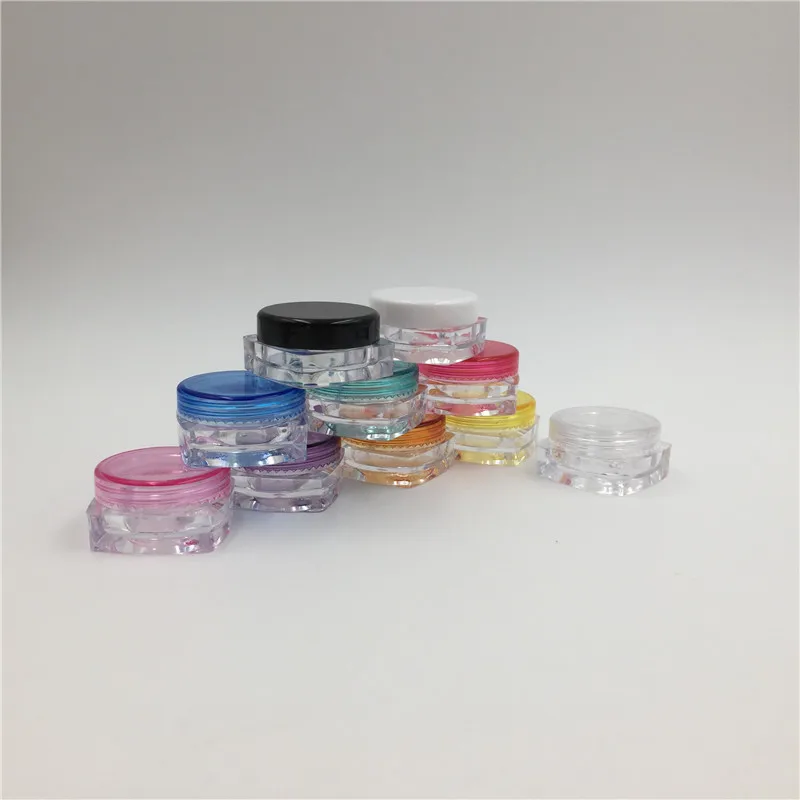 

20PCS /lot 3g HOT Mini Square Cream Cosmetic Box Container 10 Colors