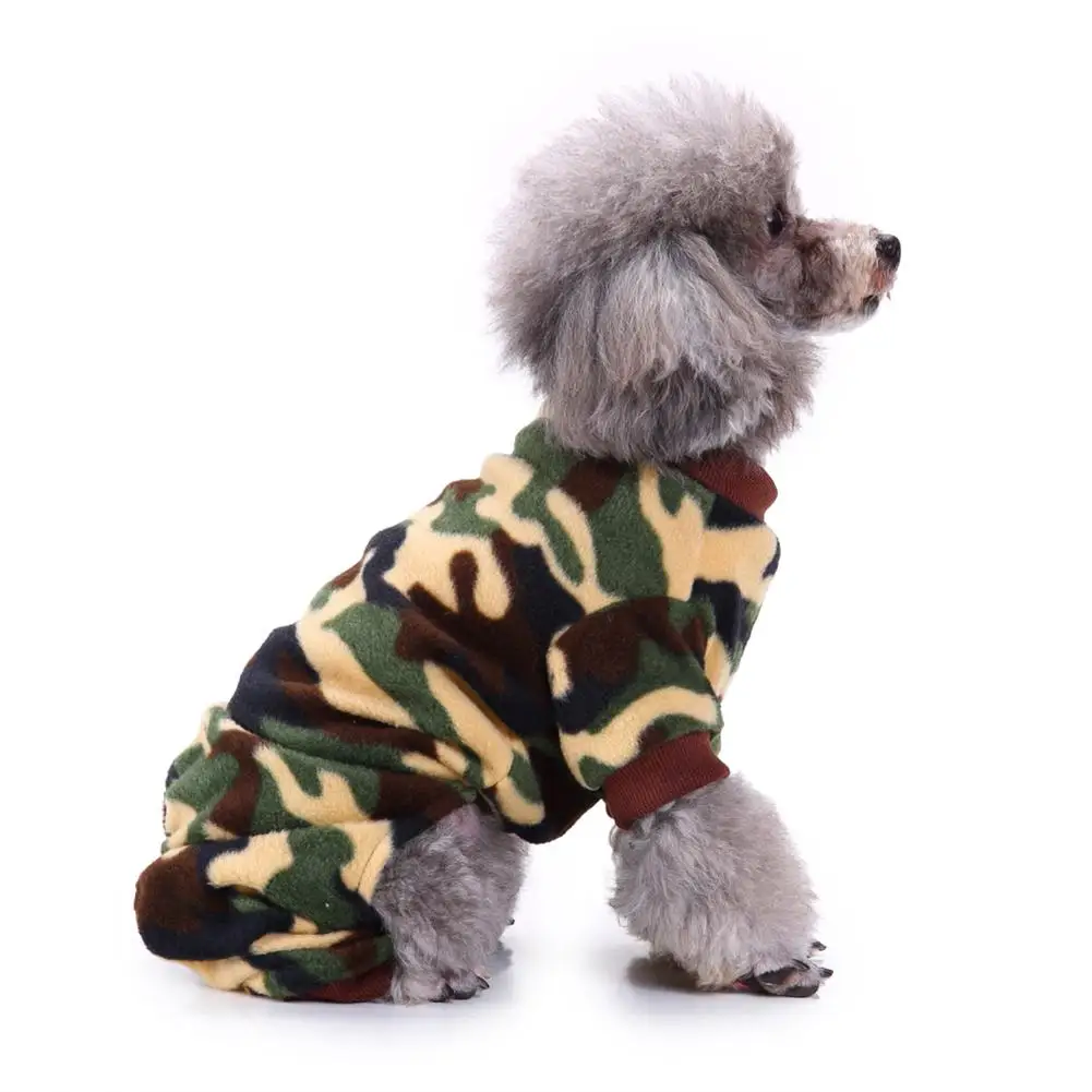 CC Camouflage Dog Clothes Home Clothes Pet Clothes Pajamas Plush Warm