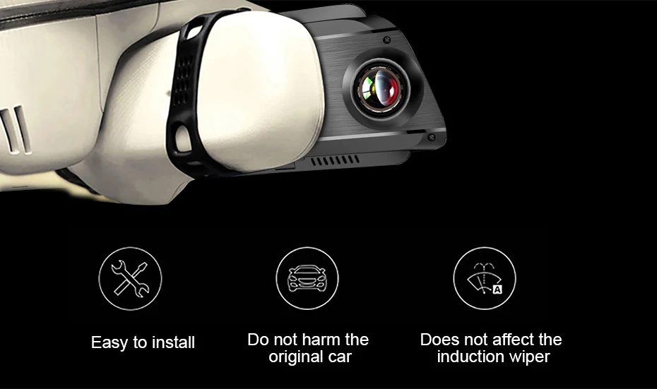 ANSTAR 1" автомобильный поток камера заднего вида Dash Cam1080P ночного видения Автомобильный видеорегистратор зеркало видео регистратор gps-трекер dvr зеркало
