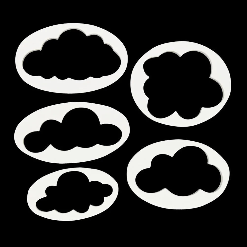 

5pcs Cloud Plastic Fondant Cutter Cake Mold Fondant Cake Decorating Tools