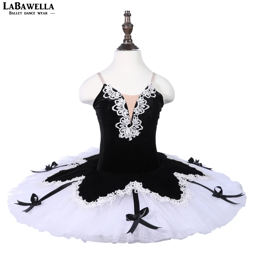 Adult Harlequinade Dance Tutu Black White Ballerina Performance Pre-Professional Ballet Tutu Costume ChildrenBLST18009
