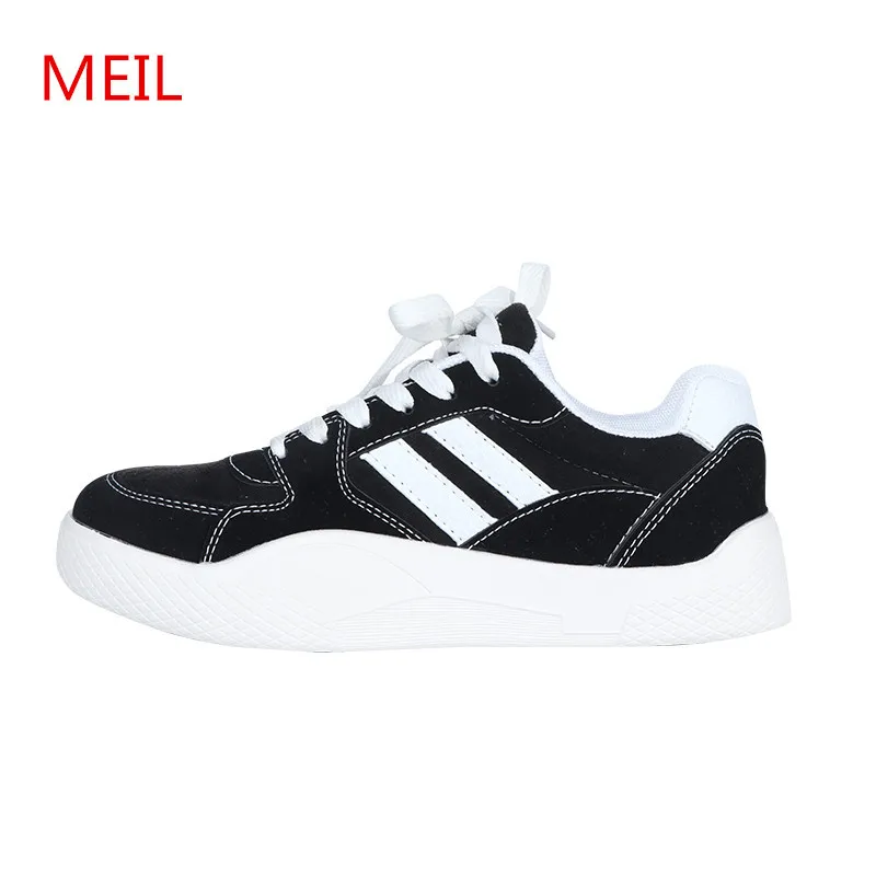 womens black flat trainers