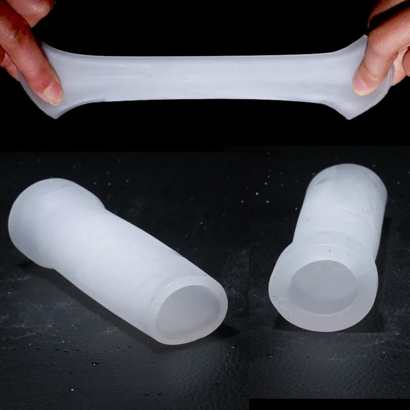 

Silicon Male Peni Enhancement Case Enlarger Sleeve Massage Exerciser Connection Set Cock Massager equipment Accessories For Man
