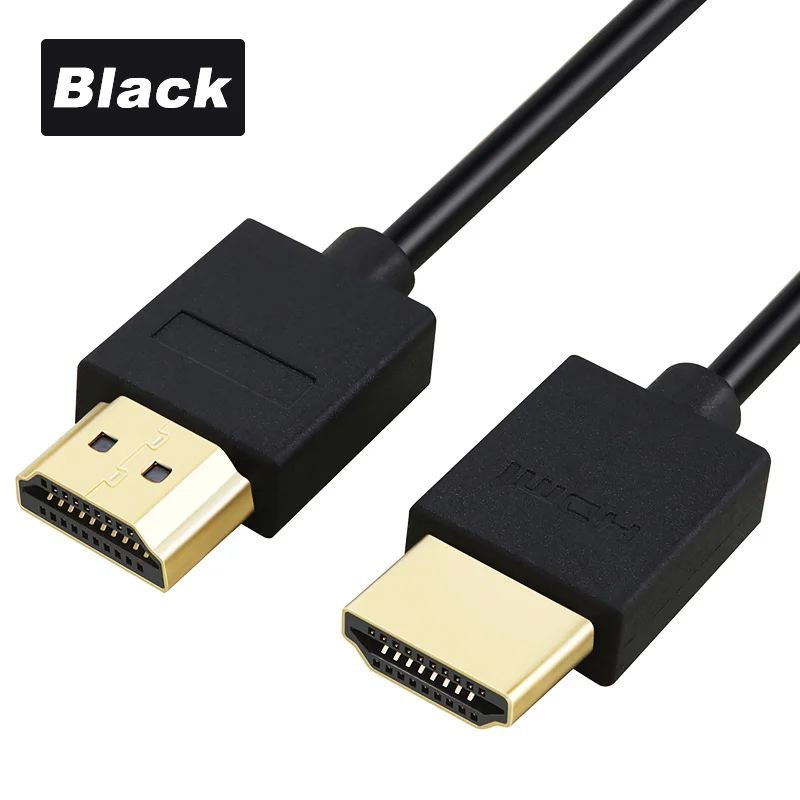 Shuliancable Высокоскоростной HDMI кабель 2,0 4K 1080P 3D для HD TV Xbox PS3 компьютерный кабель 0,3 м 1 м 1,5 м 2 м 3 м 5 м 7,5 м 10 м - Цвет: Black