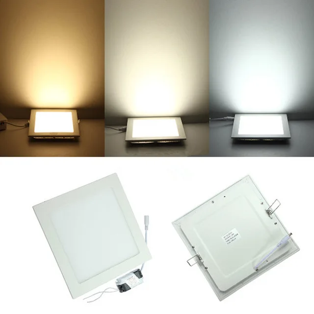 10X Cool White 18W 9"Square LED Recessed Ceiling Panel Down Light Bulb Slim Lamp 