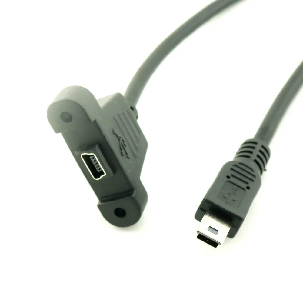 10 قطع 1FT 30 سنتيمتر/1.5FT 50 سنتيمتر البسيطة USB 5 دبوس الذكور إلى الإناث لوحة جبل كابل تمديدي للمحول w /مسامير