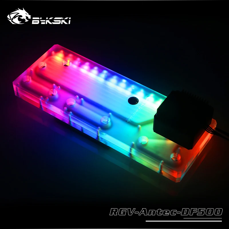 BYKSKI ANTEC DF500 Chasis использованный чехол Wate Tank с компьютерным охлаждением RGB резервуар