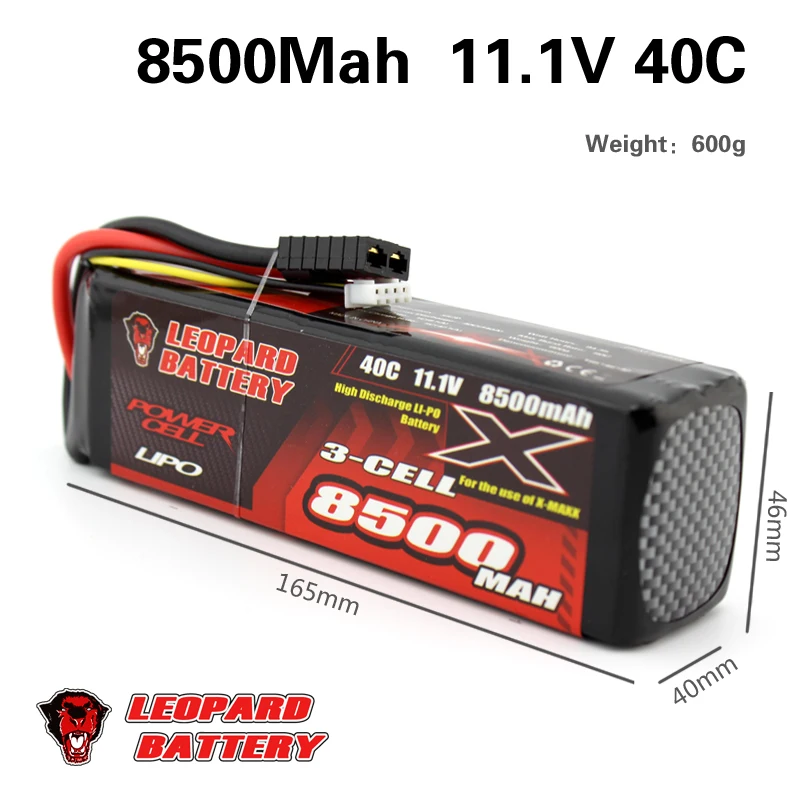 

2PCS LEOPARD Lipo Battery 3S 8000mAh 11.1V Battery Pack 60C Battery for TRAXXAS X-MAXX 77086-4 SPARTAN M4-1