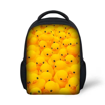 

12 inch mini school backpack duck printing suitable for 2-5 years old boys and girls child daily bag kindergarten small daypack