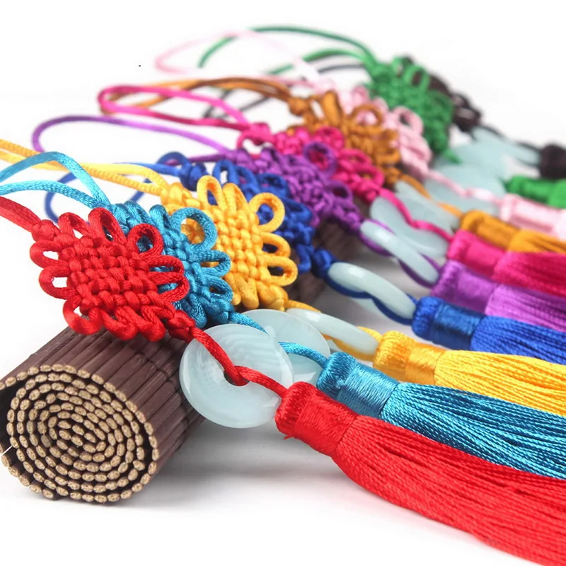 Car Ornaments Chinese Knotting Jade Pendant Tassel Hanging Car Decoration China Lucky Unique Gift Car font