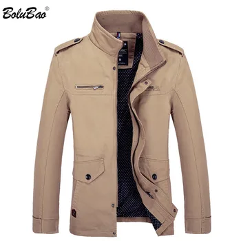 

BOLUBAO Men Casual Jacket Autumn Winter Brand Male Solid Color Coat Men's Fashion Cotton Slim Jacket New