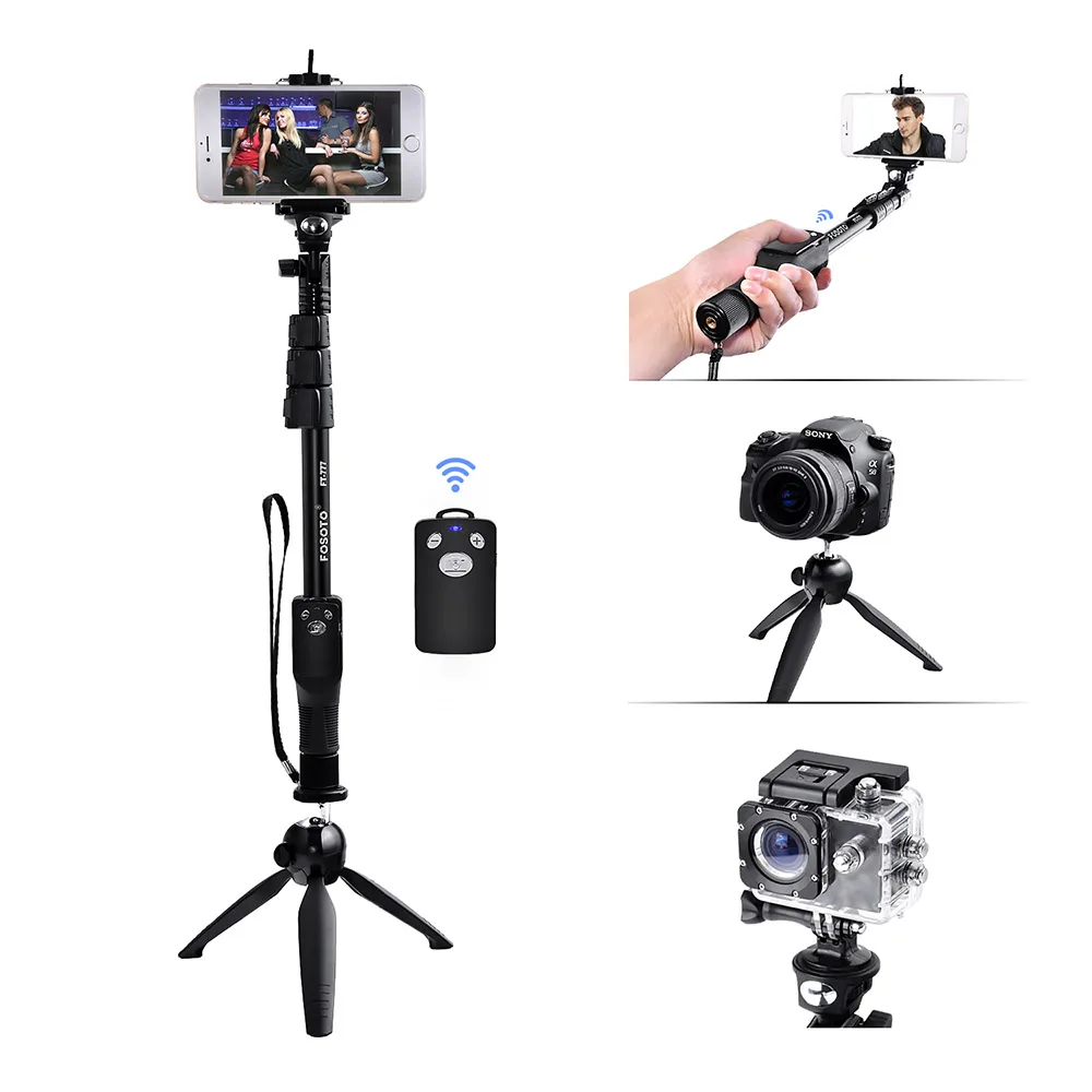 Fusitu FT 777 Selfie Stick Bluetooth compatible 50" Handheld Monopod