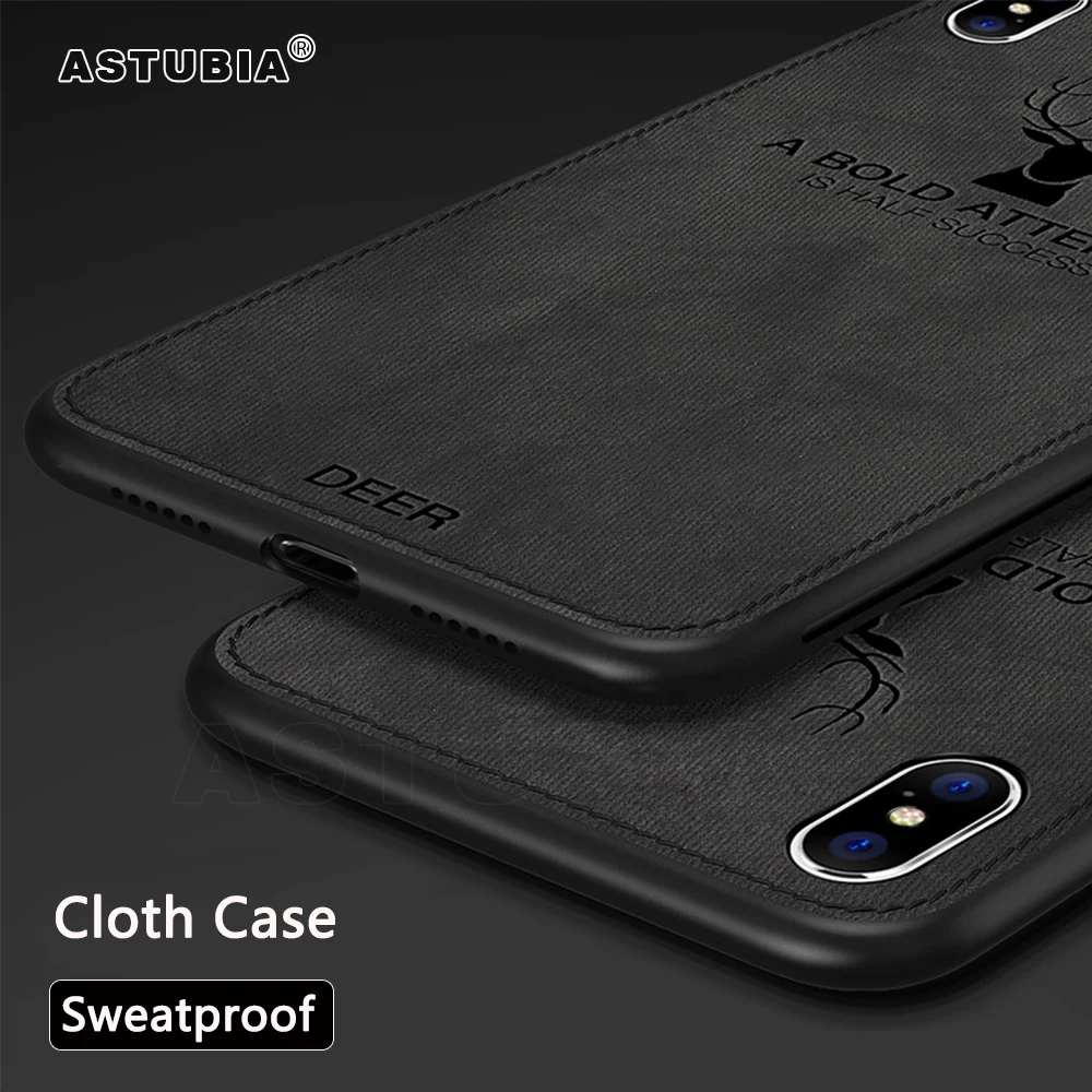 Coque For IPhone XS Max Case Cloth Deer Soft Phone XR X 7 8 6 Plus Funda Cover Iphone Etui |