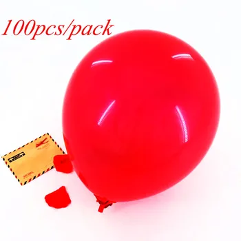 

100pcs/pack red balloons plain color balloons birthday wedding party decorations red theme balloons party decorations