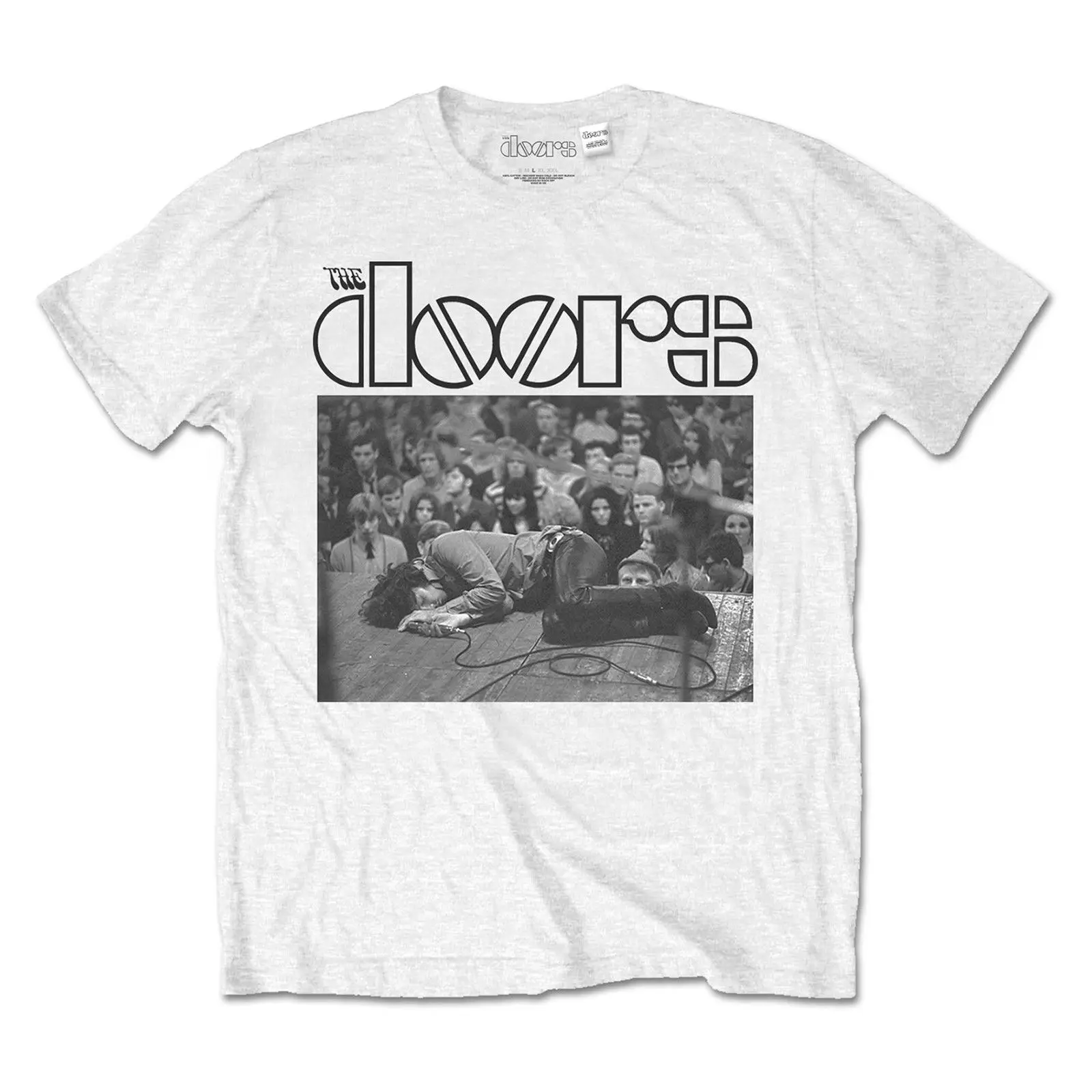 

The Doors Jim On The Floor T-Shirt Official Black Mens Jim Morrison Music Tee 3D Men Hot Cheap Short Sleeve Male T shirt