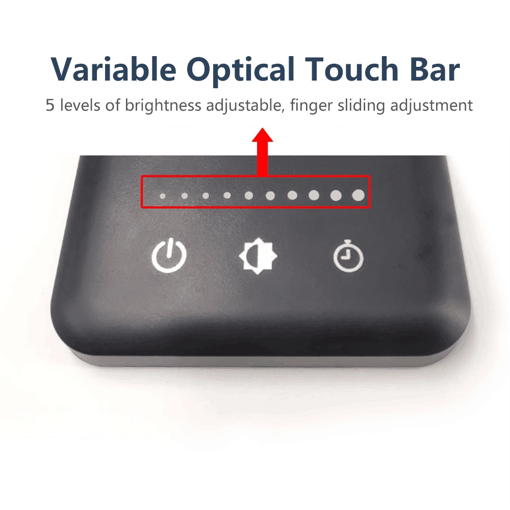 LAOPAO 52 шт. светодиодный настольный светильник 5 цветов x5 Dimable уровень сенсорный USB заряжаемый для чтения защита глаз с таймером Настольный светильник ночник