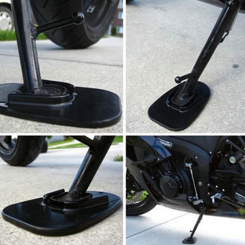 

Motorcycle Bike Kickstand Side Kick Stand Pad Plate Base For Yamaha Honda Harley