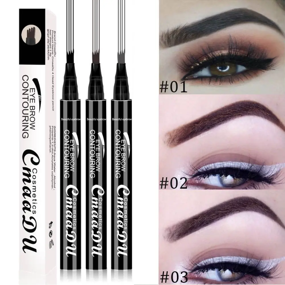

Fork tip Eyebrow Pen Waterproof Microblading Tattoo Liquid Eyebrow Pen Shades Eye Pencil Natural Lasting Charm Makeup Cosmetics