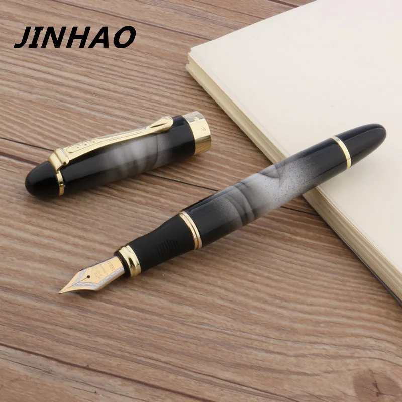 1 шт. JINHAO X450 Металлическая Офисная Золотая Подарочная иридиевая 0,5 мм Классическая Подарочная авторучка