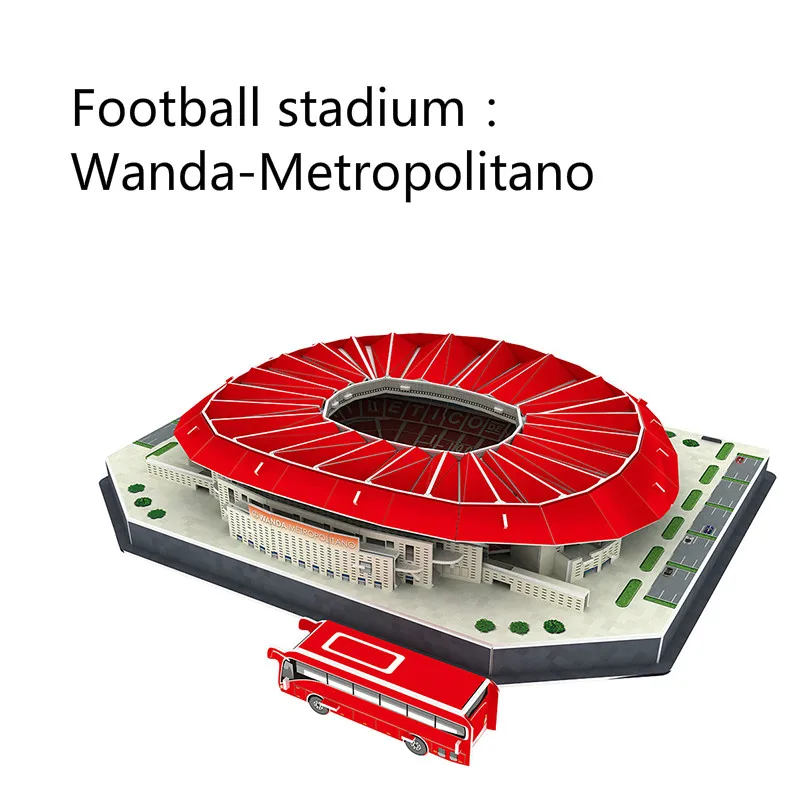 Новинка, модель футбольного стадиона, головоломка, 17 моделей, футбольные болельщики, сувенир, Детские DIY Пазлы