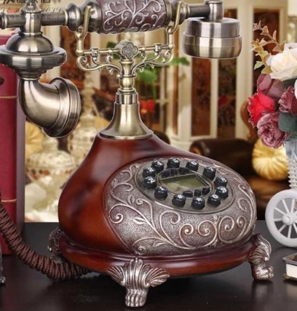 DIS-8980 античный винтажный телефон модный телефон деревенский телефон повторный набор/Hands-free/идентификатор звонящего - Цвет: Красный