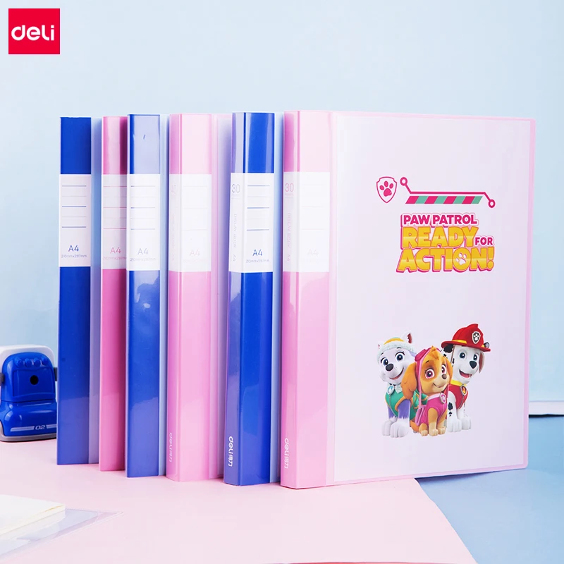 

Deli Waterproof paw patrol Paper File Folder A4 Document Bag Folder Storage Binder Paper Organizer Office School 30/40/60 page