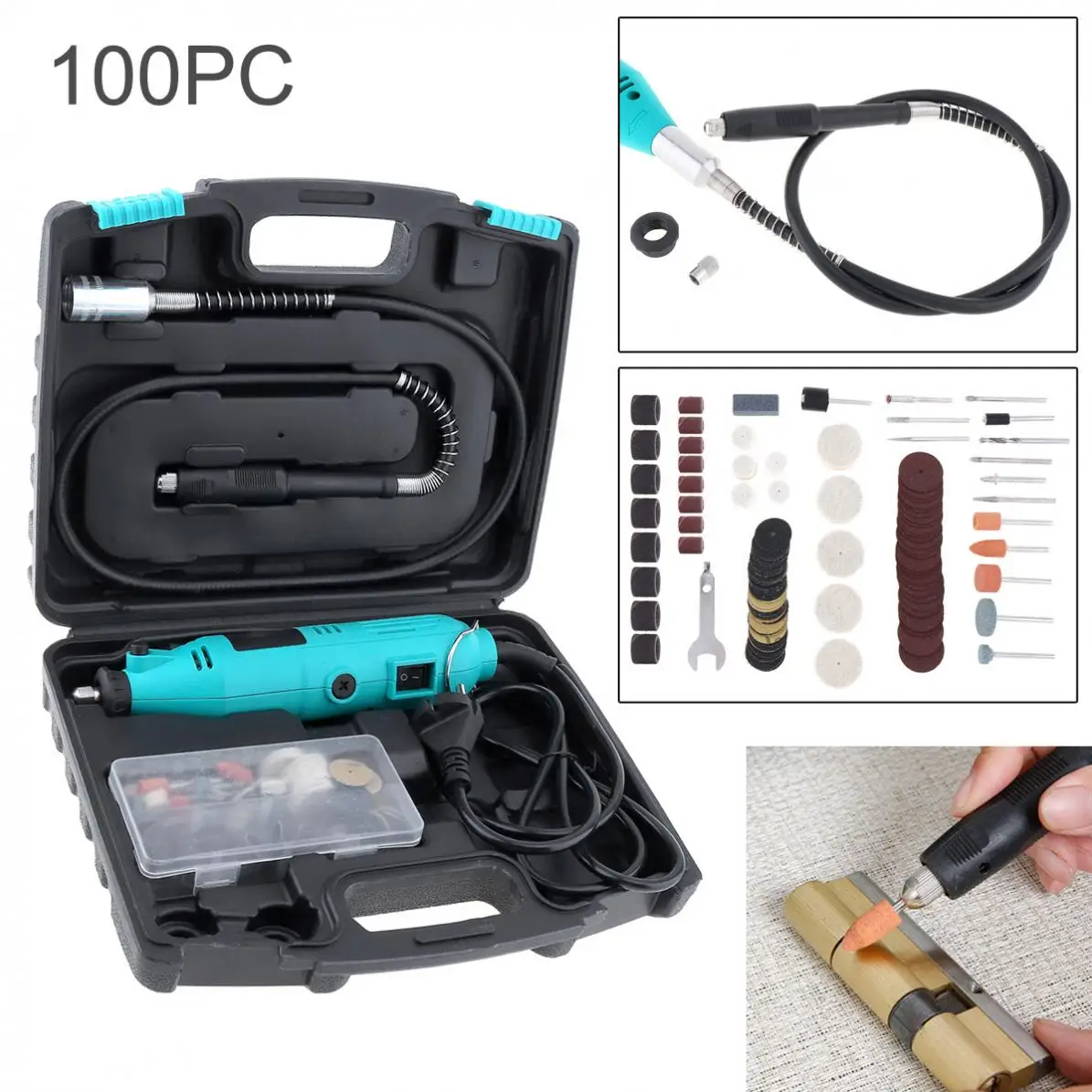 

Polished/Hole/Cutting 110 / 220V Electric Grinding Machine Combination Tool with Long Straight Handle