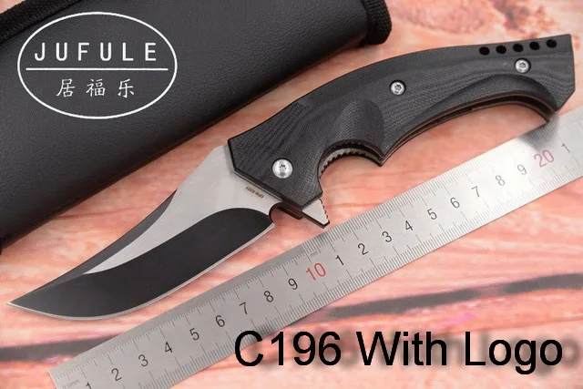 

JUFULE OEM C196 MAMBA Bearing Folding CPM S30V G10 steel Handle Survival Camping outdoors Hunting Pocket EDC tools Kitchen knife