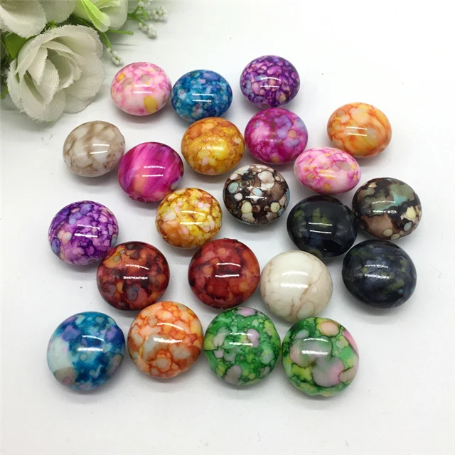 

Random 10pcs 16*16*10mm Oval Shape Crack Acrylic Beads Spacer Loose Bead For Jewelry Making Accessory Beads DIY #YKL12