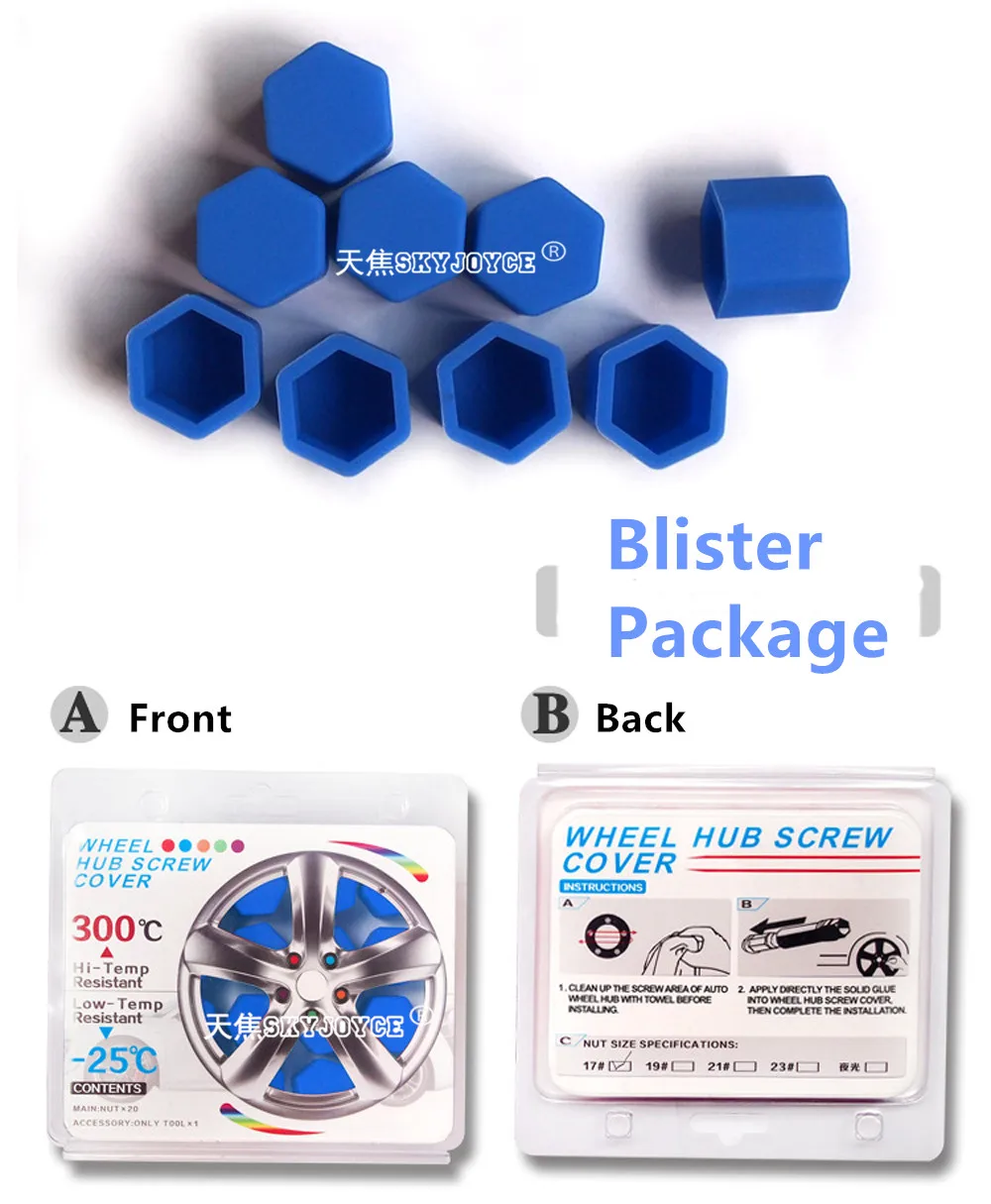 20 x car wheel hub screw cover case cap silicone lug nut bolt decorative wheel hub cover seat car styling emblem rim sticker (9)
