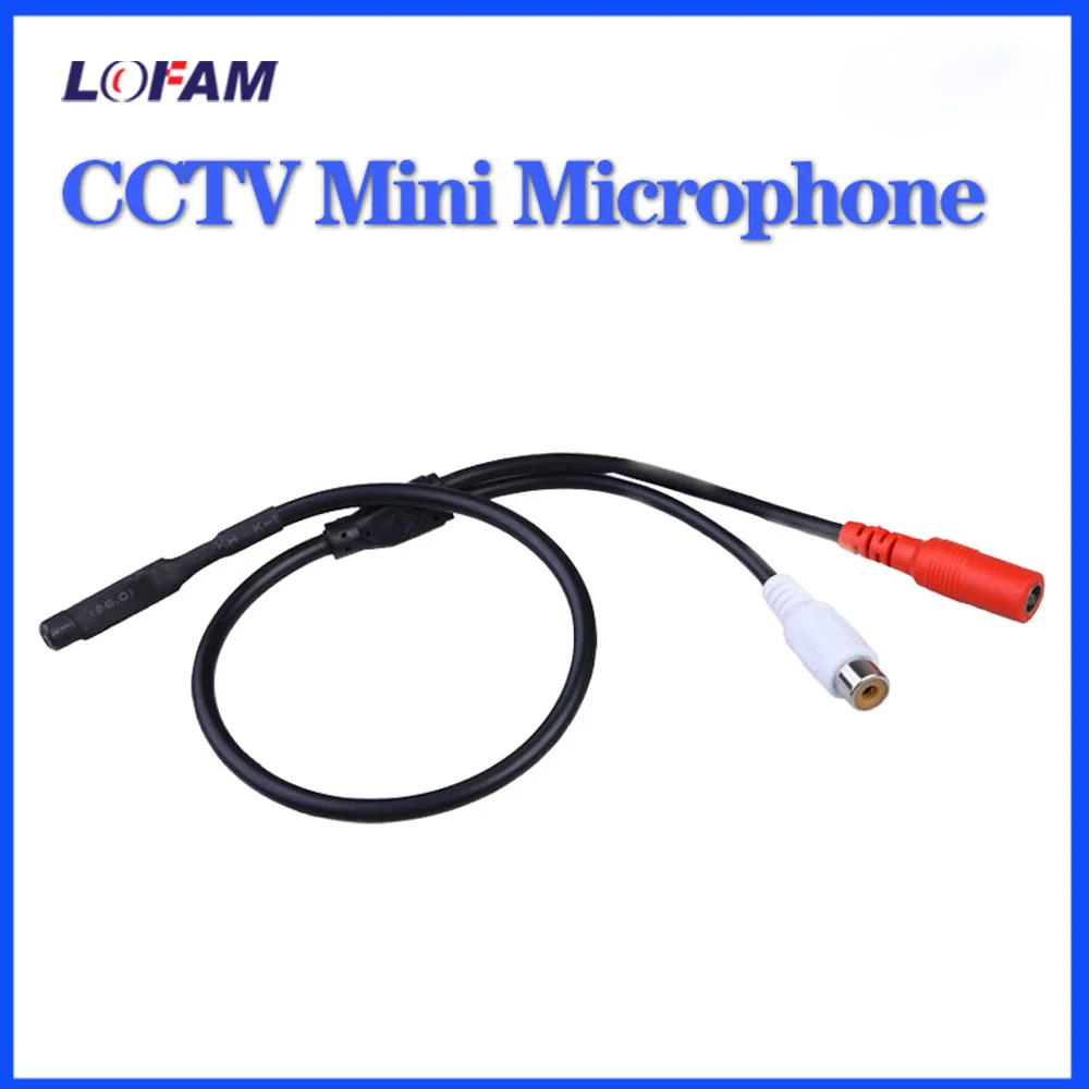 

LOFAM Audio pick up CCTV Microphone Wide Range Camera Mic Audio Mini Microphone for CCTV Security DVR