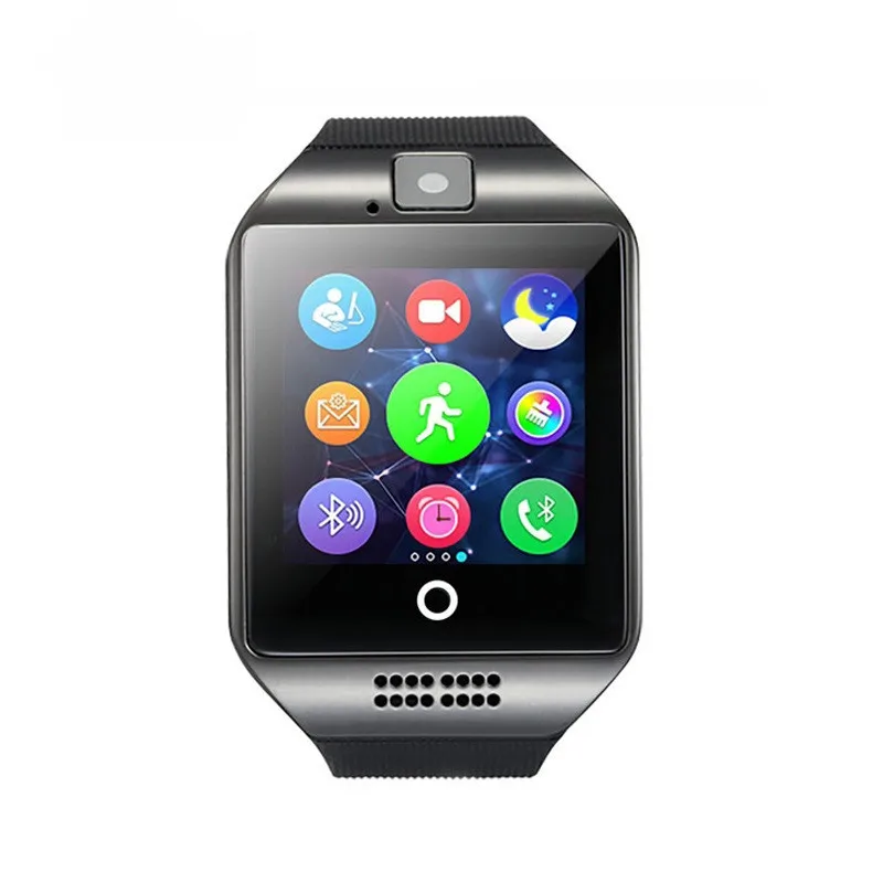 

Brand new original Bluetooth smart watch male Q18 touch screen large battery camera support SIM TF card for IOS Android sports e