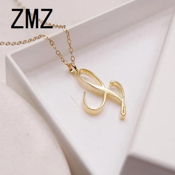 ZMZ 2019 Europe US fashion English letter pendant lovely letter L