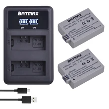 Batmax 2 шт. LP-E5 LPE5 LP E5 камера батарея+ светодиодный двойной USB зарядное устройство для Canon EOS 450D 500D 1000D Kiss X3 Kiss F Rebel Xsi