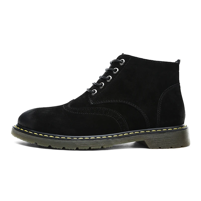 

Brand Super Warm Men Boots Winter Leather Boots Waterproof Rubber Snow Boots England Retro Ankle Boots for Men Winter Shoes