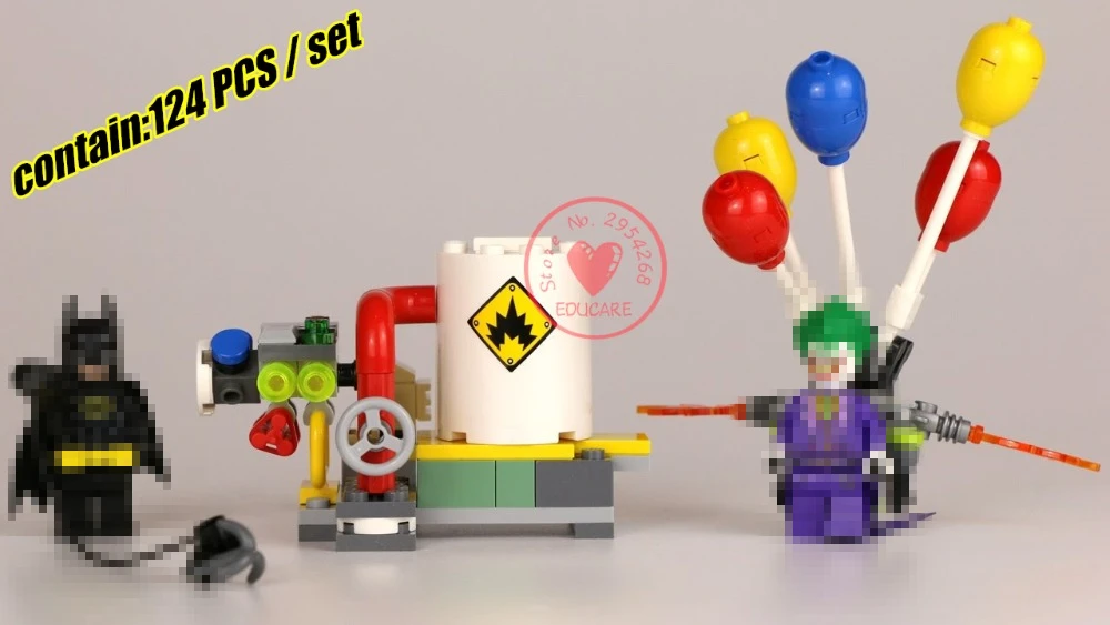 

07048 lepin Batman Movie Joker Balloon Escape Building Blocks Toy Set Figures Compatible 70900 kid gift set Marvel Super Heroes