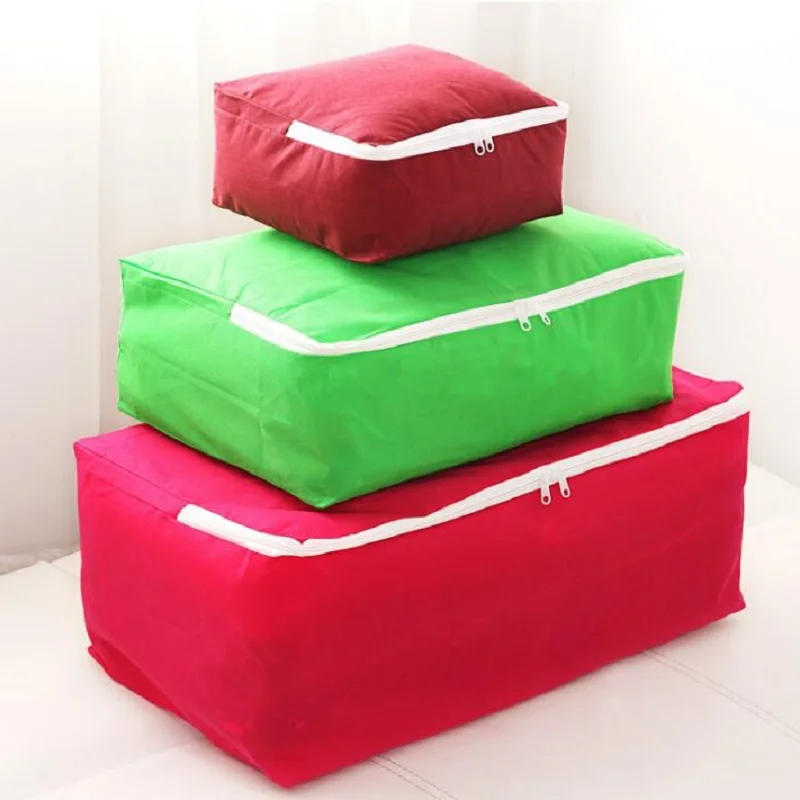 

52*35*18cm 1Pc Thicken quilt Non-woven fabric Quilt Moving bag Clothes storage box Extra large dust Finishing bag For Living