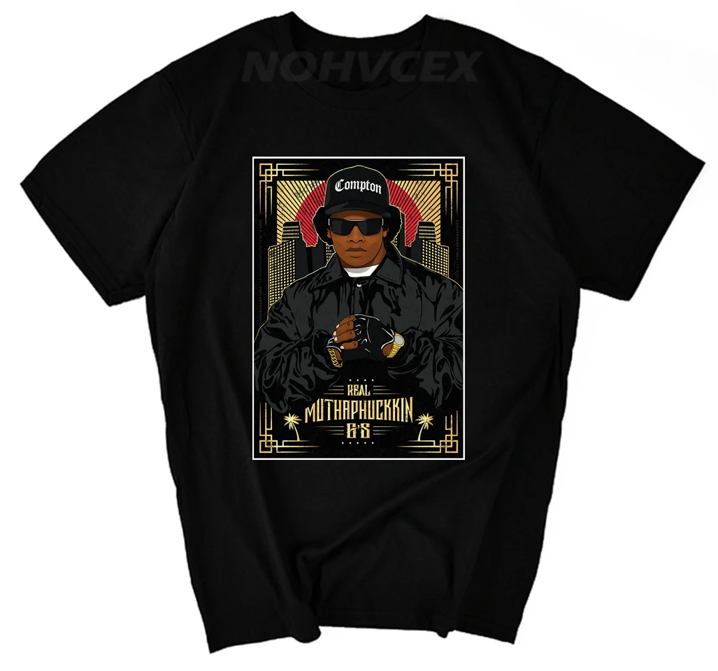 

Tees EAZY E T-shirt Rap Singer Character Graphic T Shirt Short Sleeve Casual O-neck Tops