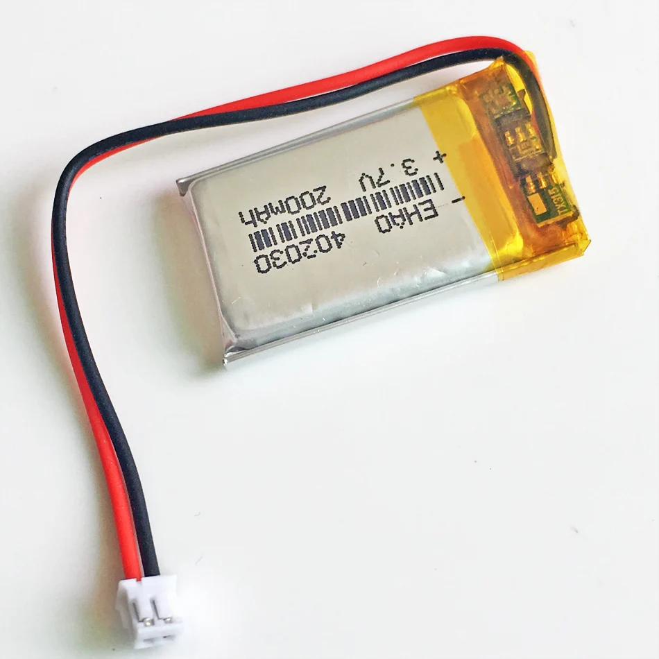 10 шт. 402030 3.7 В 200 мАч lipo Перезаряжаемые Батарея литий-полимерный с JST zh 1.5 мм 2 P для mp3 Камера Bluetooth GPS