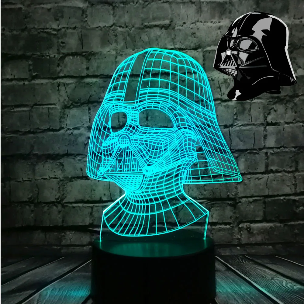 Новинка Звездные войны Дарт Вейдер Темный воин 3D ночник светильник USB