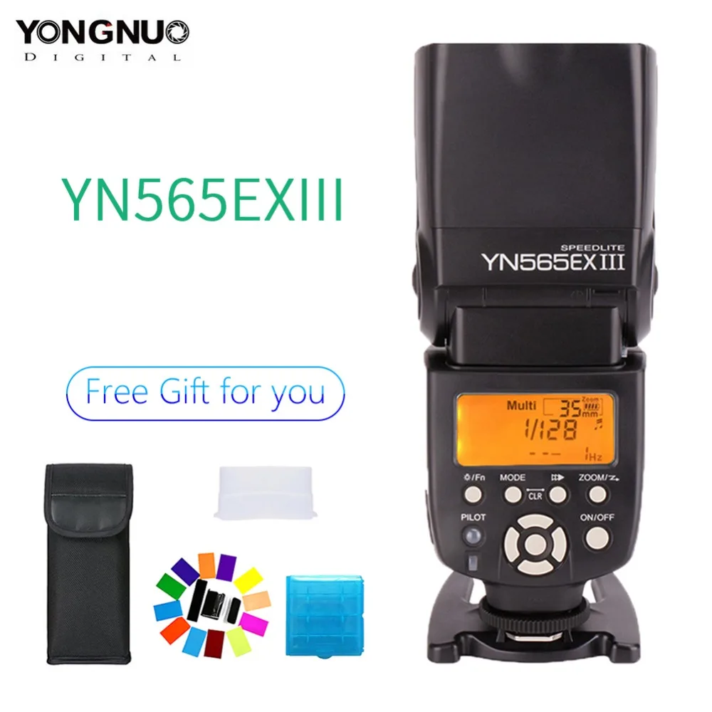 Светодиодная лампа для видеосъемки Yongnuo YN-565EXIII для Canon YN565EX YN-565 EX ETTL E-TTL лампы-вспышки/Speedlite 5D II 350D 450D 500D 550D 600D 1000D 1100D