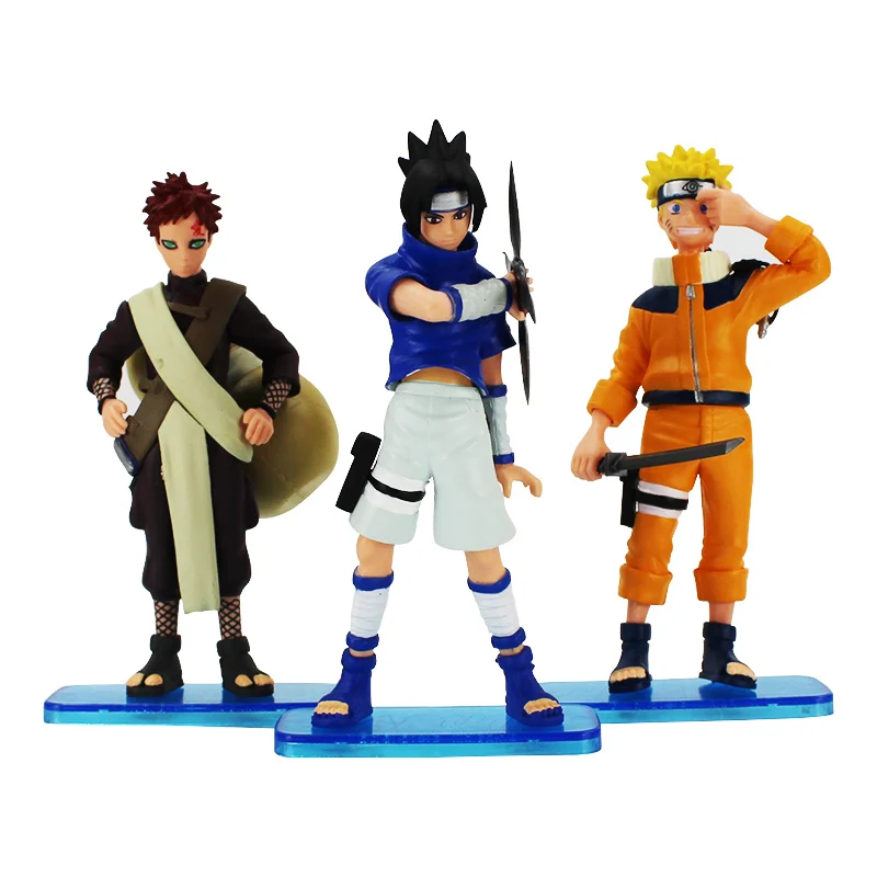 3pcs/set 15cm Naruto Sasuke Gaara Uzumaki Naruto Action Figures Anime