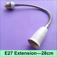 1x E27 Продлить Цоколи адаптер 28 см расширение держатель лампы E27 к E27 стрейч кронштейн цоколем База