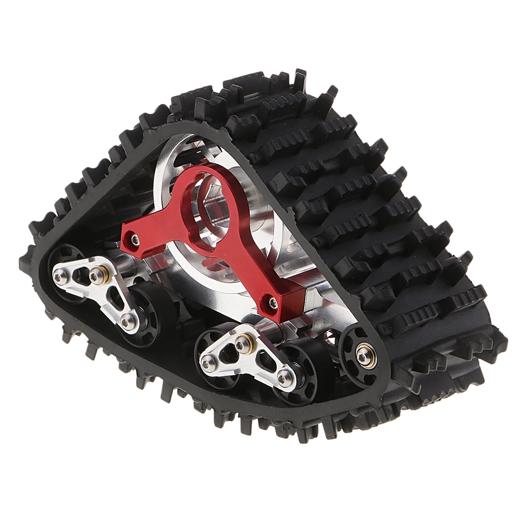 

MagiDeal 1/10 Scale RC Truck Upgrade Parts Metal Snow Track Tire Tyre Wheel for Axial SCX10 Hobby Grade Toy DIY Accessory