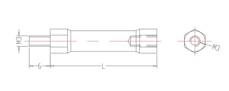 缩杆单头铝柱-A H=5mm_副本