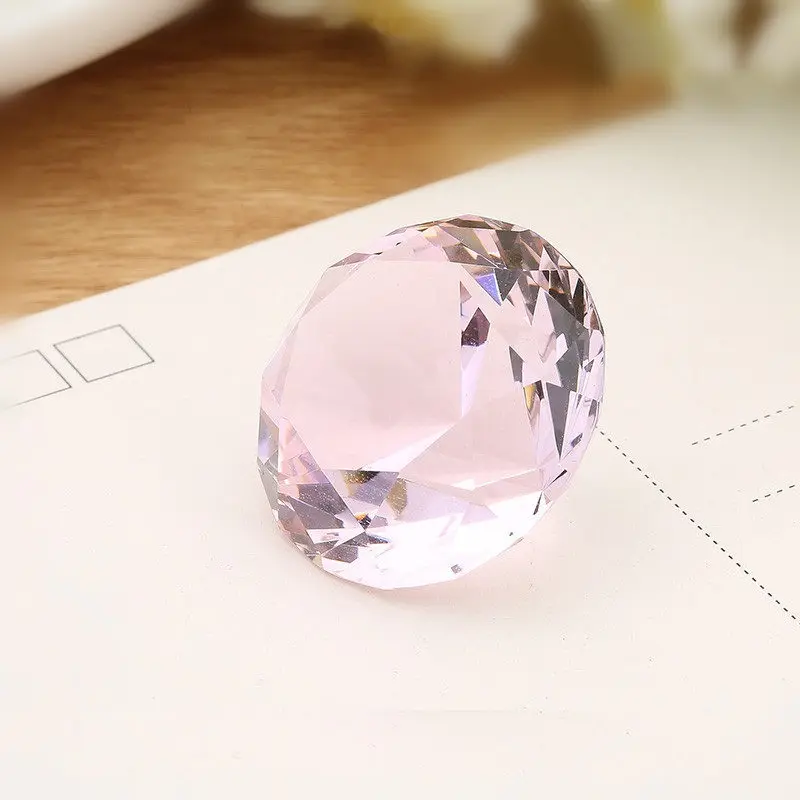 

Cut Crystal Diamond Glass Miniature Diamonds Paperweight Wedding Jewelry Decoration Home Decor Goods Christmas present