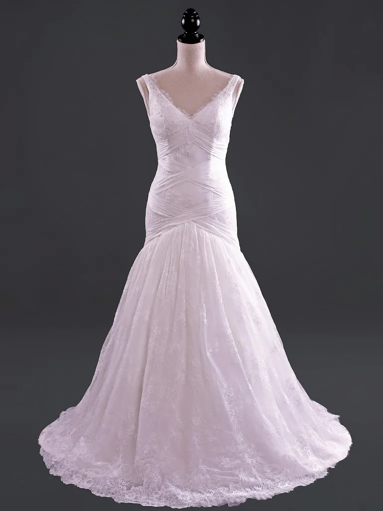 font b Wedding b font font b Dress b font Mermaid V neck Front And