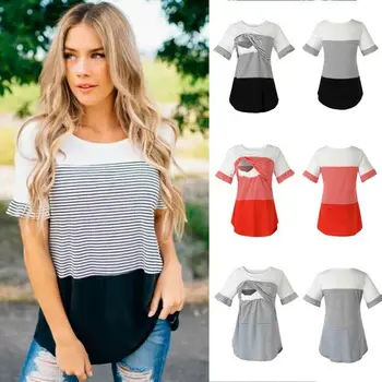 

Women Pregnant Maternity Clothes Nursing Tops Casual Short Sleeve Loose Breastfeeding Nursing T-shirt Top Tee S-XL