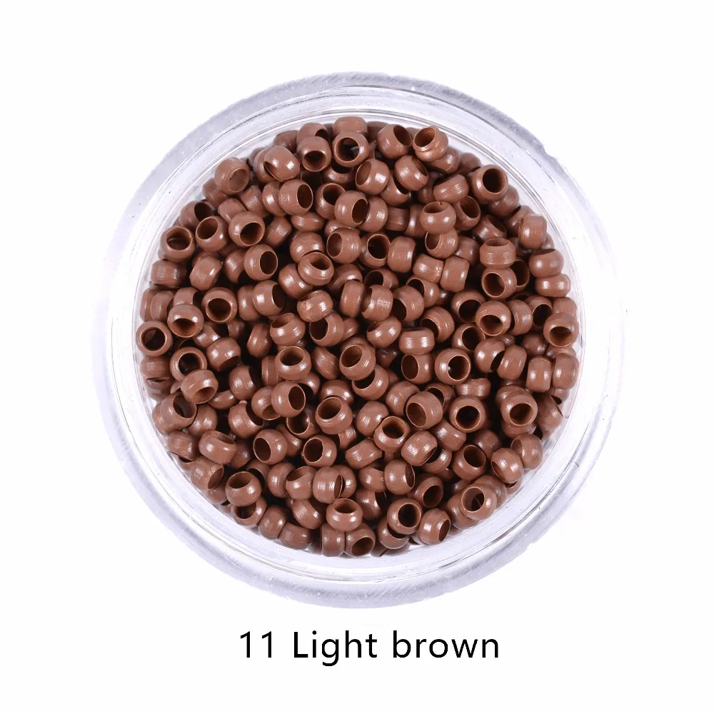 1000 шт. 2,5 мм micro nano Кольца для волос 3# темно-коричневый цвет